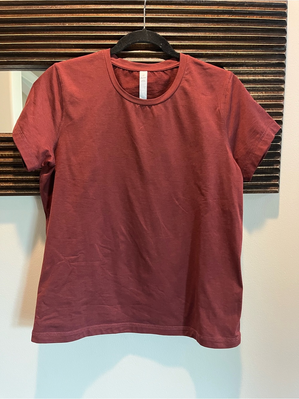 Glyder Limitless Movement Short Sleeve Athletic Tee - Maroon / Crimson Large